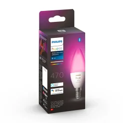 Ampoule connectée dimmable Bluetooth Philips Hue IP20 Flamme E14 470lm 5,3W multicolore