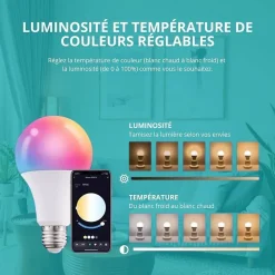 Ampoule connectée led e14 wifi - 5w - rgbw