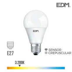 Ampoule crépuscule standard LED E27 10W 800 lm 3200K lumière chaude - EDM - 35387