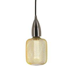 Ampoule Déco cage cylindre doré ⌀11cm E27 IP20 150lm 25W blanc chaud Xanlite