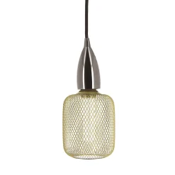 Ampoule Déco cage cylindre doré ⌀11cm E27 IP20 150lm 25W blanc chaud Xanlite