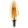 Ampoule Déco filament LED ambrée Flamme 4W E14 400lm 2500KK