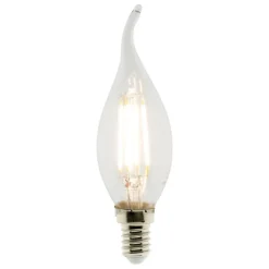 Ampoule déco flamme filament LED E14 3W - Blanc chaud - 470lm 2700K - Zenitech