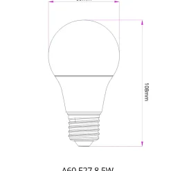 Ampoule E27 LED 8.5W A60 - Blanc Chaud 2300K - 3500K - SILAMP