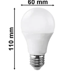 Ampoule E27 LED 9W 220V A60 180 (Pack de 10) - Blanc Chaud 2300k - 3500k Silumen