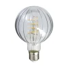 Ampoule Filament LED déco verre ciselé G95, culot E27, 240 Lumens, conso. 3W (equivalence 25W), Blanc chaud
