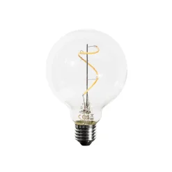 Ampoule filament LED spirale E27 dimmable G95 4W 270lm 2700K