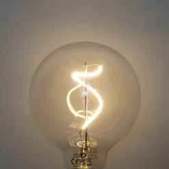 Ampoule filament LED spirale E27 dimmable G95 4W 270lm 2700K