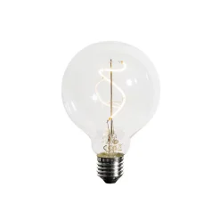 Ampoule filament LED spirale E27 dimmable G95 4W 270lm 2200K