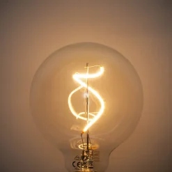 Ampoule filament LED spirale E27 dimmable G95 4W 270lm 2200K