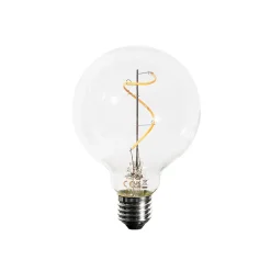 Ampoule filament LED spirale E27 dimmable G95 4W 270lm 2200K