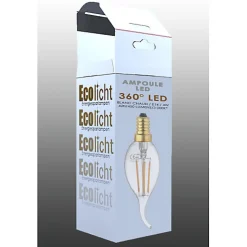 Ampoule Lampe E14 LED Coup de Vent Filament droits 4W classique verre clair