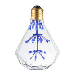 Ampoule Lampe E27 LED Déco DIAMANT BLEU