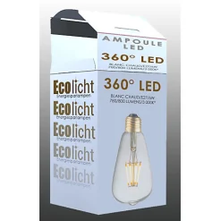 Ampoule Lampe E27 LED Déco filaments droits