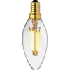 Ampoule Lampe E14 LED Filament droits 4W classique verre clair