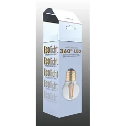 Ampoule Lampe E27 LED Filaments droits 4W classique verre clair