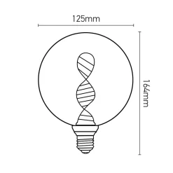 Ampoule LED à filament ADN globe E27 55lm 3,5W blanc chaud ⌀13,5 cm smokey