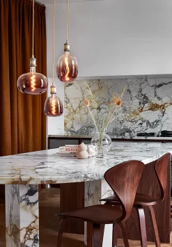 Ampoule LED à filament Boden marron dimmable E27 140lm 5W IP20 blanc chaud ⌀22 x H.22,5cm Calex