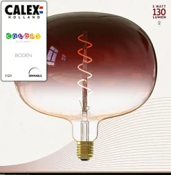 Ampoule LED à filament Boden marron dimmable E27 140lm 5W IP20 blanc chaud ⌀22 x H.22,5cm Calex