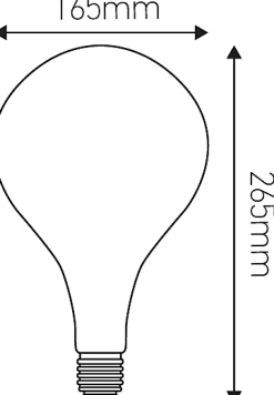 Ampoule LED à filament boucle E27 40lm 4W blanc chaud ⌀16,5cm bleu