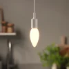 Ampoule LED à filament flamme verre laiteux E14 470lm 3.4W = 40W Ø3.5cm Diall blanc chaud