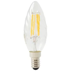 Ampoule LED à filament flamme torsadée E14 470lm 3.4W = 40W Ø3.5cm Diall blanc chaud