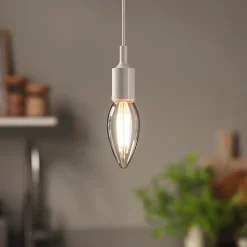 Ampoule LED à filament flamme torsadée E14 470lm 3.4W = 40W Ø3.5cm Diall blanc chaud
