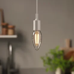 Ampoule LED à filament flamme E14 550lm 4W = 44W Ø3.5cm Diall blanc chaud