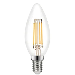Ampoule LED à filament flamme E14 550lm 4W = 44W Ø3.5cm Diall blanc chaud