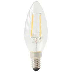 Ampoule LED à filament flamme torsadée E14 250lm 1.8W = 25W Ø3.5cm Diall blanc chaud
