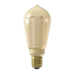 Ampoule LED à filament Glassfib doré dimmable E27 ST64 ⌀6,4cm 120lm 3,5W blanc chaud Calex