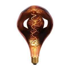 Ampoule LED à filament spirale spéciale E27 50lm 4W blanc chaud ⌀20 cm cuivré