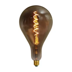 Ampoule LED à filament spirale spéciale E27 240lm 6W blanc chaud ⌀16,8 cm smokey