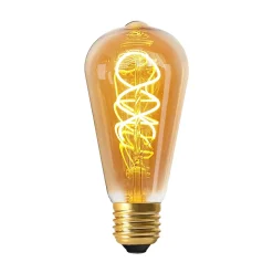 Ampoule LED à filament spirale spéciale E27 450lm 8W blanc chaud ⌀6,7 cm ambrée