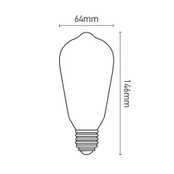 Ampoule LED à filament spirale spéciale E27 450lm 8W blanc chaud ⌀6,7 cm ambrée