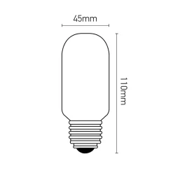 Ampoule LED à filament spirale tube E27 270lm 4W blanc chaud ⌀4,8 cm ambrée
