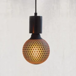 Ampoule LED à filament Tatoo E27 130lm 6W blanc chaud ⌀12,8 cm noir