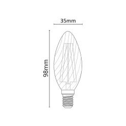 Ampoule LED à filament torsadé 4W E14 3000K