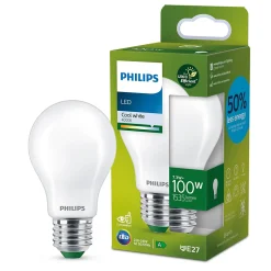 Ampoule LED A60 E27 1535lm=100W blanc froid Philips ⌀6 cm dépoli