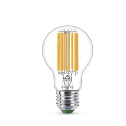 Ampoule LED A60 E27 1535lm=100W blanc chaud Philips ⌀6 cm transparent