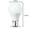 Ampoule LED B22 9W 220V A60 180 degrés (Pack de 10) - Blanc Froid 6000K - 8000K - SILAMP