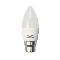 Ampoule LED B22 6W 220V C37 180 degrés - Blanc Froid 6000K - 8000K - SILAMP