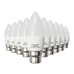 Ampoule LED B22 6W 220V C37 180 (Pack de 10) - SILUMEN - Blanc neutre - 4200k - 5500k