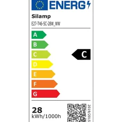 Ampoule LED Éclairage Public E27 28W 4000lm - Blanc Chaud 2300K - 3500K - SILAMP