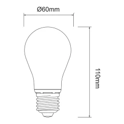 Ampoule LED classique 9W E27 3000K