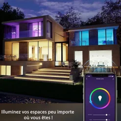 Ampoule LED Connectée B22 8W WiFi RGBW - SILAMP
