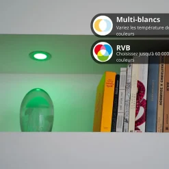 Ampoule LED connectée KOZii, éclairage blancs + couleurs, GU10 Spot encastrable orientable 5W Variation de couleur et luminosité