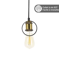 Ampoule LED connectée KOZii, éclairage multi-blancs, Filament E27 ST64 au verre ambré, 4,9W cons. Variation de luminosité