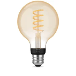 Ampoule LED connectée Philips Hue globe IP20 E27 550lm 7W blanc