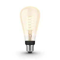 Ampoule LED connectée Philips Hue oblong IP20 E27 550lm 7W blanc chaud